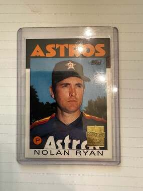 Nolan Ryan Houston Astros 1999 Topps Baseball Commemorative 1986 Reprint #19 min